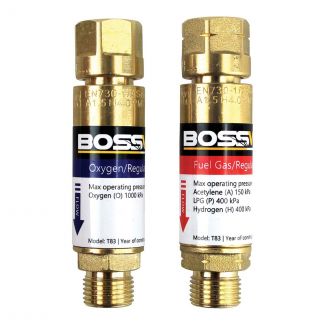 Bossweld Flashback Arrestor Regulator End Twin Pack