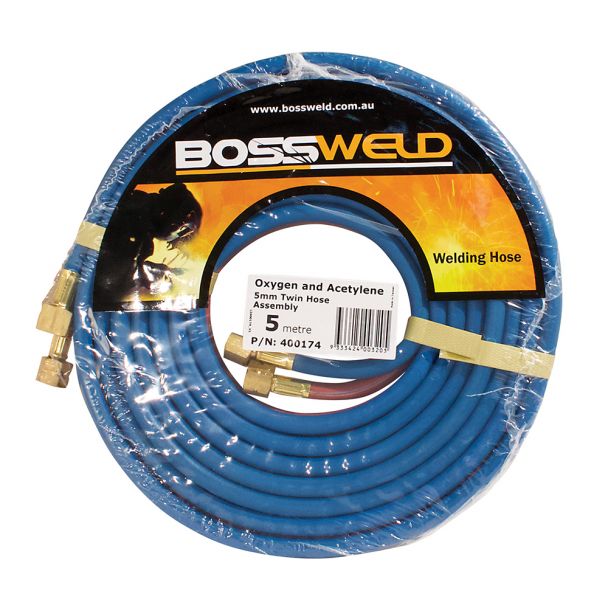 Bossweld Oxygen/Acetylene Twin Hose Assembly - 5Mt