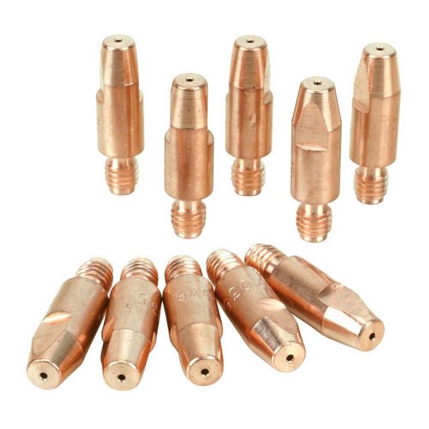Bossweld Binzel Style Contact Tip 0.8mm x M6 x 8mm dia x 28mm long (Pkt 10)